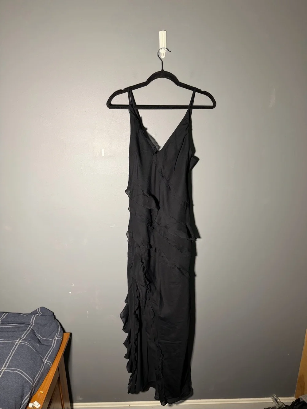 Abercrombie & Fitch Draped Ruffle Maxi Dress Size MT